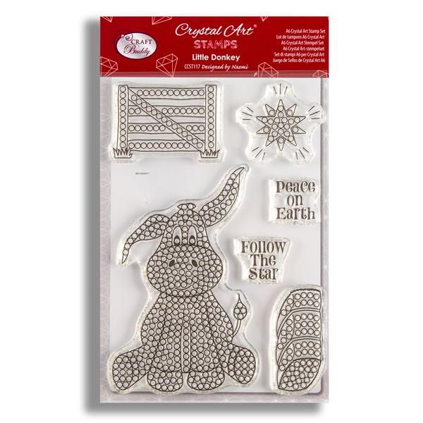 Crystal Art Stamp Festive Collection 2023 6 x A6 Stamps MDF Ornaments Festive Crystal Assortment