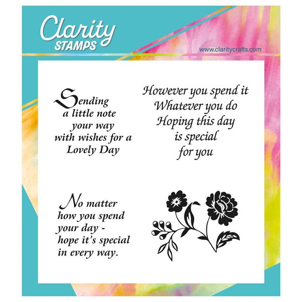 Clarity Crafts Special Day Sentiments A5 Square Stamp Set - 4 Sta - 697492