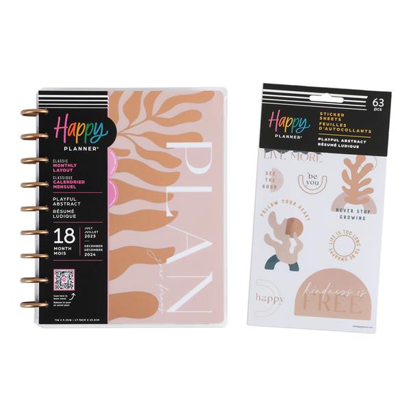 The Happy Planner 18 Month Planner & Stick Pack - Playful Abstrac - 697729
