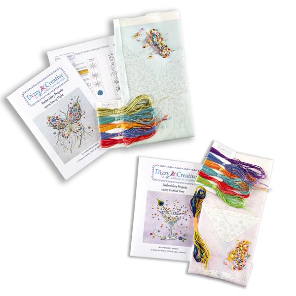 Dizzy & Creative Embroidery Kit Combination - Spring Flight and C - 698154