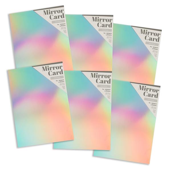 Tonic Studios Craft Perfect A4 Mirror Card - Holo Waves - 250gsm  - 700255