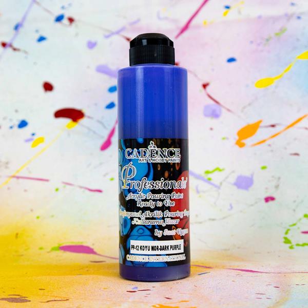 Cadence Pro Acrylic Pouring Paint - Dark Purple - 250ml - 700303