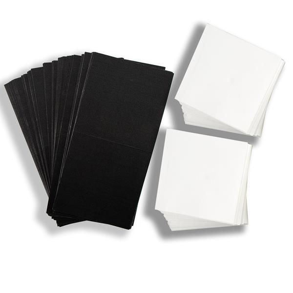 Jellybean Crafts 100 Sheets Black Pearlescent Card & Linen Envelo - 701183