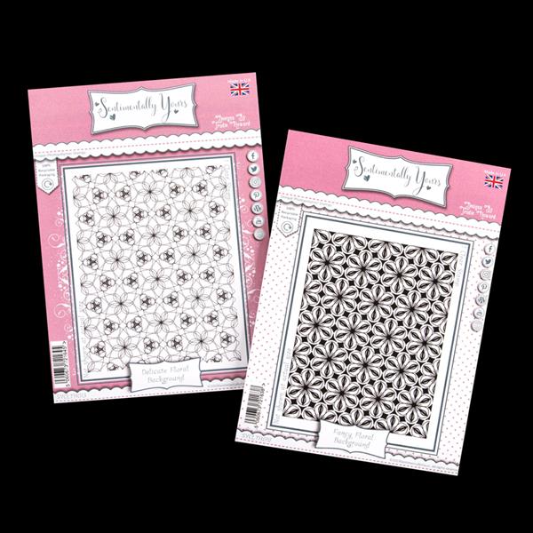 Sentimentally Yours 2 x A6 Backgrounds Stamps by Trudie Howard -  - 702949