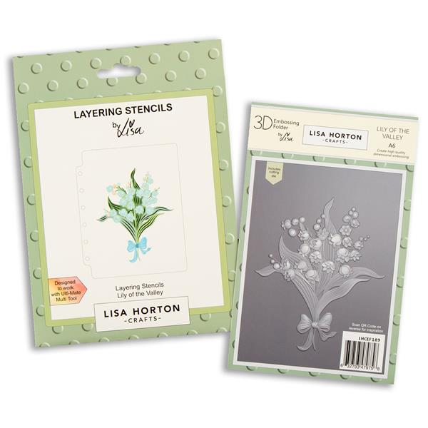 Lisa Horton Crafts Lily of the Valley A6 3D Embossing Folder, Die - 703522