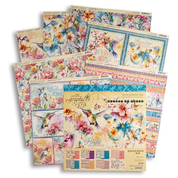 Graphic 45 Flight of Fancy 12x12" Collection Pack - 16 Sheets - 704830