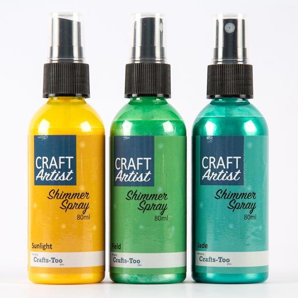 Craft Artist Sparkle Spray Trio - 80ml - Verdant Set - Sunlight,  - 708431