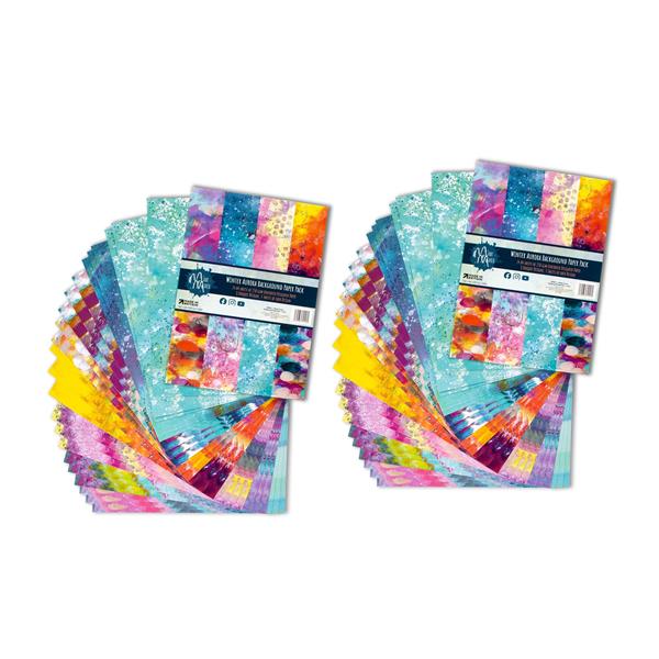 Mark Maker Winter Aurora Background Papers Twin Pack with Digital - 708679