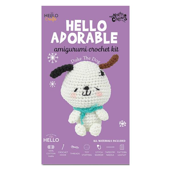 Knitty Critters Adorables Duke The Dog Crochet Kit - 710771
