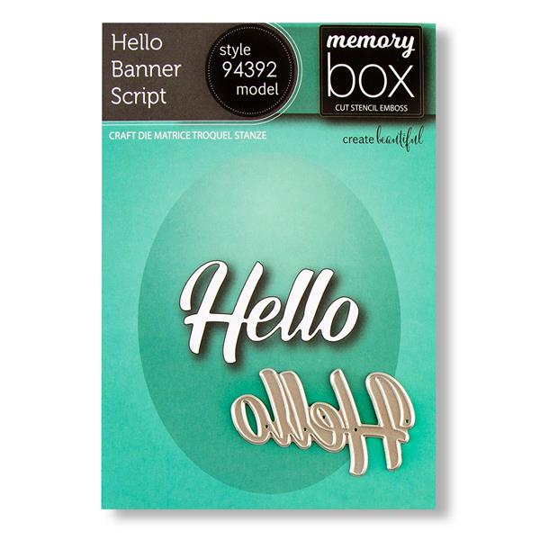 Memory Box Die - Hello Banner Script - 711610