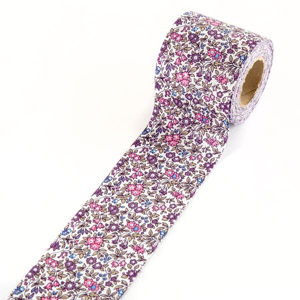 Fiesta Fabric Wild Flower Purple Binding Roll - 12m x 2.5" - 712939
