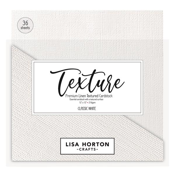 Lisa Horton Crafts 12x12" White Textured Cardstock - 36 Sheets -  - 713260