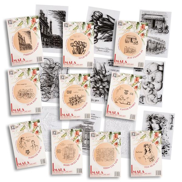 IMALA A5 Stamp 10 Piece Complete Collection - 62 Stamps - 714504
