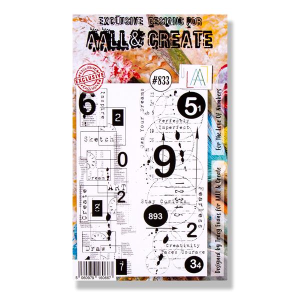 AALL & Create Tracy Evans A6 Stamp Set - For The Love of Numbers  - 715446