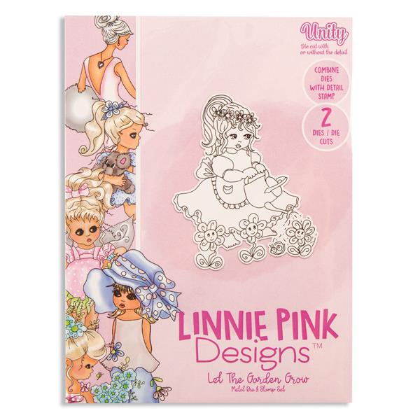 Linnie Pink Let the Garden Grow Die Set -1 Stamp & 2 Dies - 720550