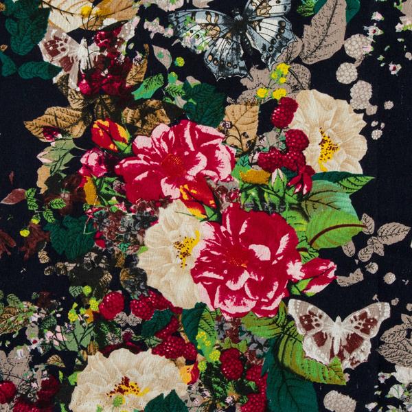 Material Magic Butterfly Garden Linen Fabric - 1m x 54" Wide - 722694
