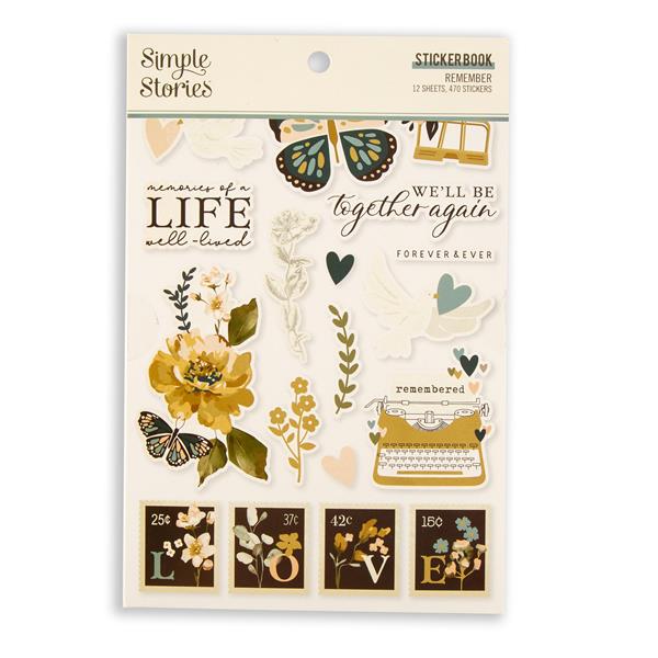 Simple Stories Sticker Book - 6x8" - Remember - 12 Sheets - 724492