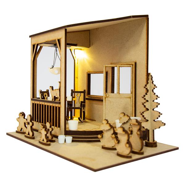 CoolKatzCraft Book Nook Intrigue™ MDF Complete Kit - On The Veran - 726289