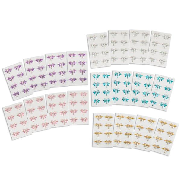 Craft Buddy Self Adhesive Dragonfly & Butterfly Gems - 160 pieces - 726696