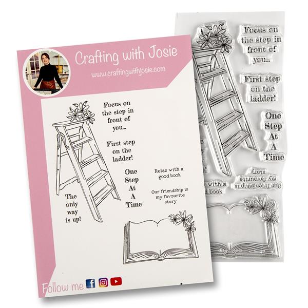 Crafting with Josie Floral Ladders & Open Book Stamp Set - 8 Stam - 727345