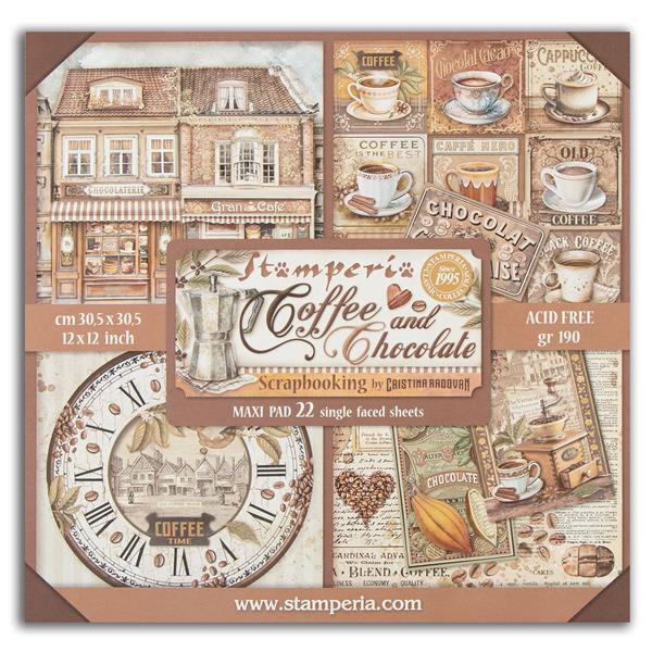 Stamperia - Coffee and Chocolate - 12x12 Scrapbook Paper - Pattern