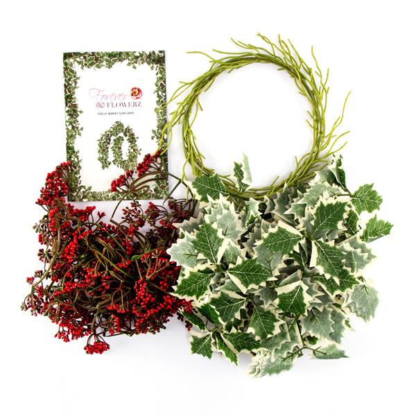 Forever Flowerz Holly Berry Garland - 1.9m - 728738