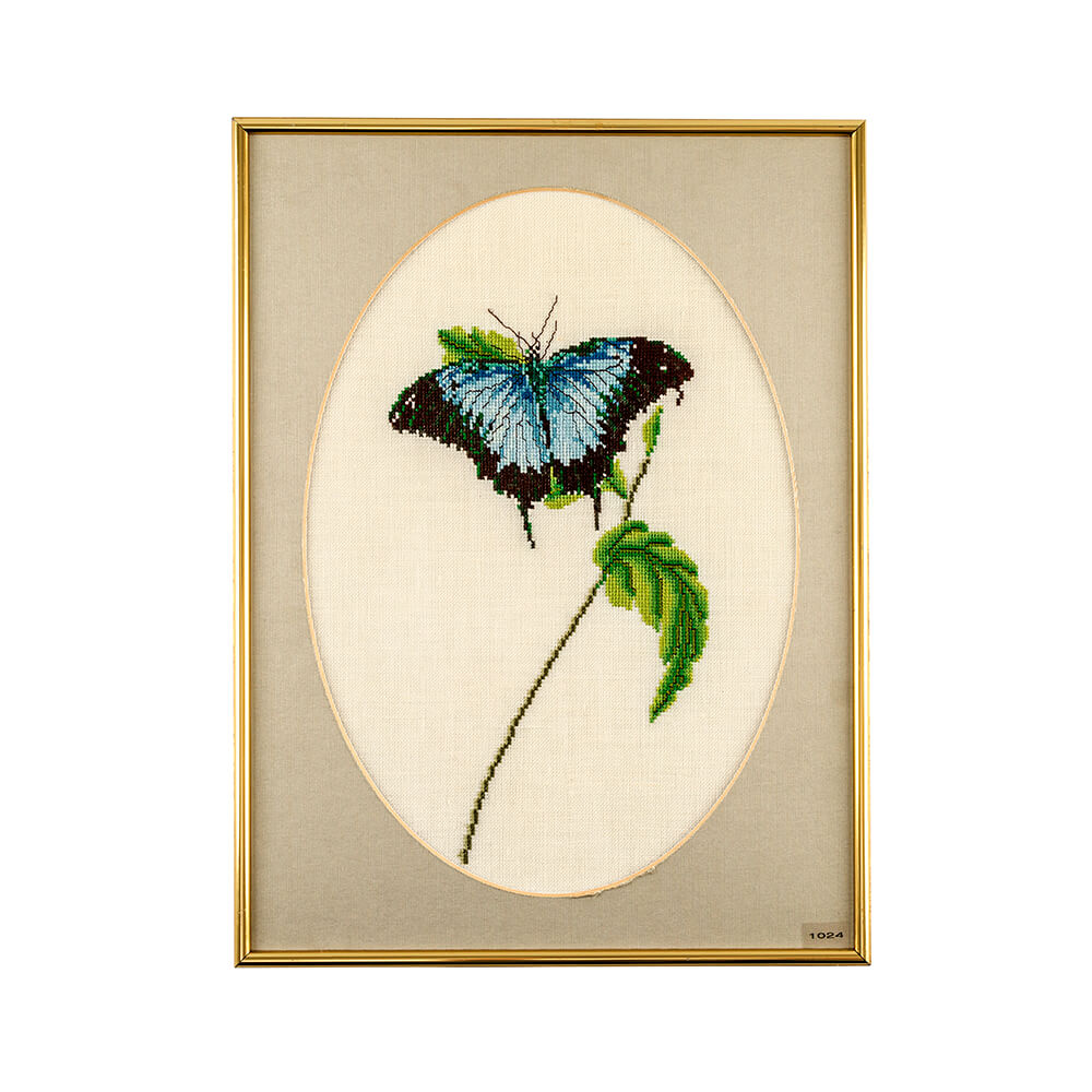 Swallowtail Butterfly - Cross Stitch Kit with Hoop