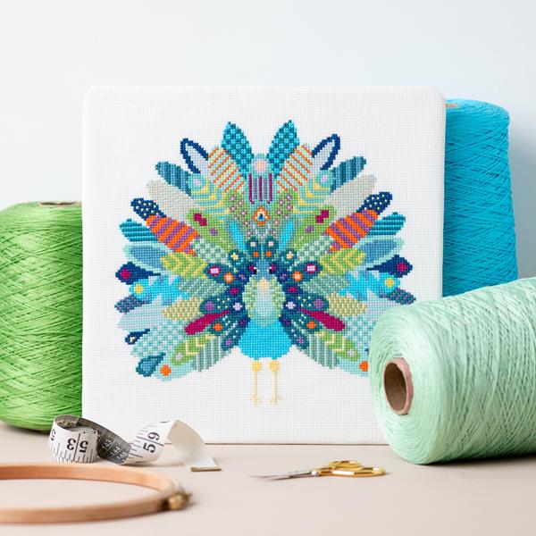 Meloca Design Mandala Peacock Cross Stitch Kit - 735953