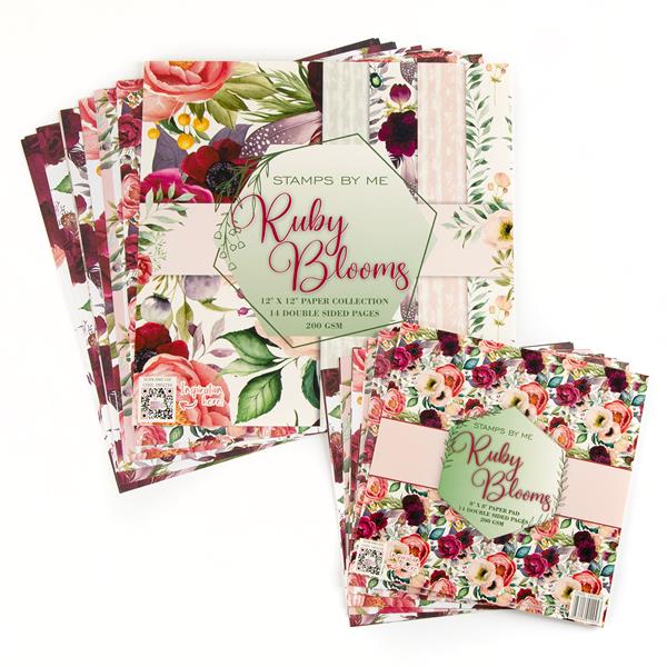 Stamps By Me Ruby Bloom Paper Duo - 12x12" & 8x8" - 739711