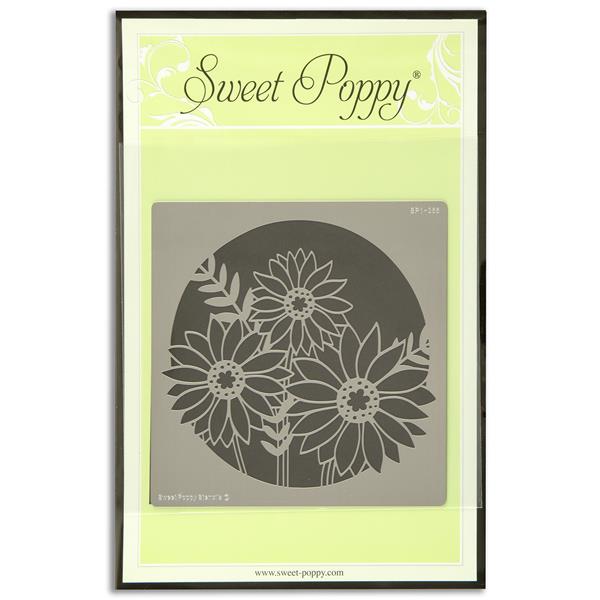 Sweet Poppy Metal Stencil - Sunflower Circle - 742656