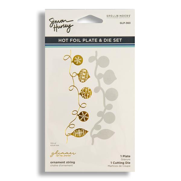 Spellbinders Glimmer Hot Foil Plate Die by Simon Hurley Ornament String