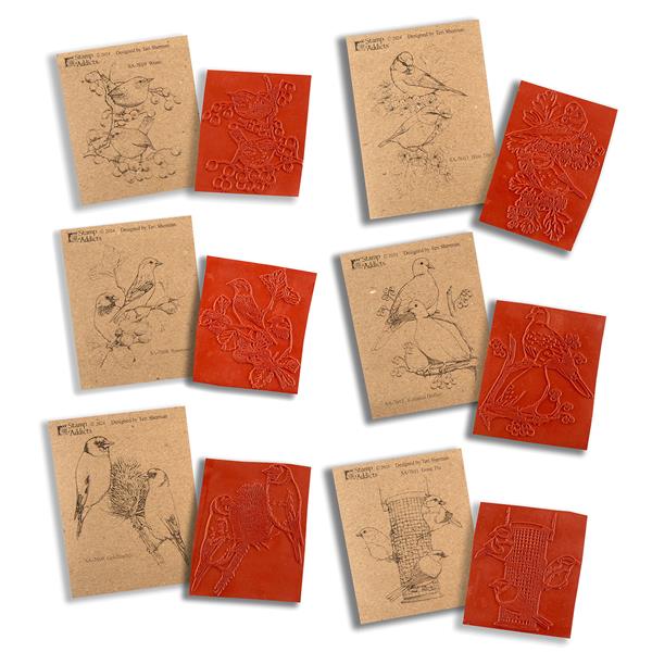 Stamp Addicts Bird Collection - 6 Cling Mounted Rubber Stamps - 744602