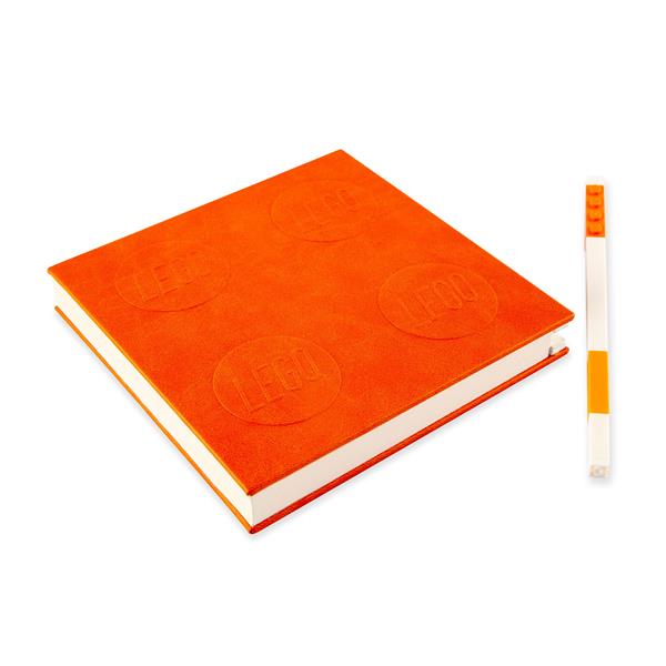 LEGO® 2.0 - Locking Notebook with Orange Gel Pen - 747595