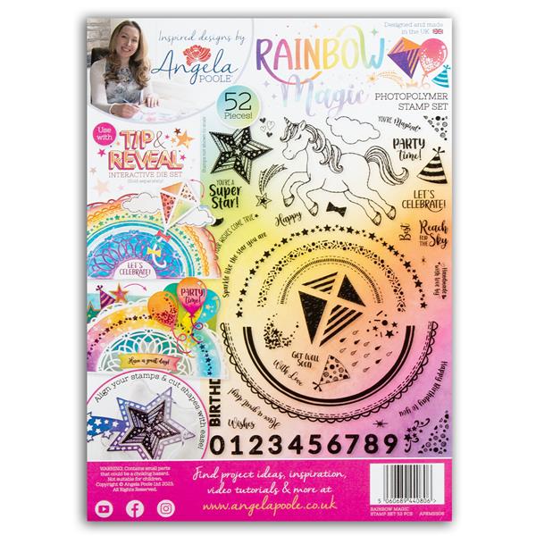 Angela Poole Rainbow Magic A4 Stamp Set - 52 Stamps - 748484