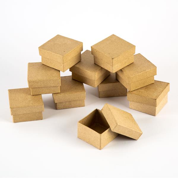 Decopatch Objects to Decorate Pack of 10 Small Square Boxes - 749769