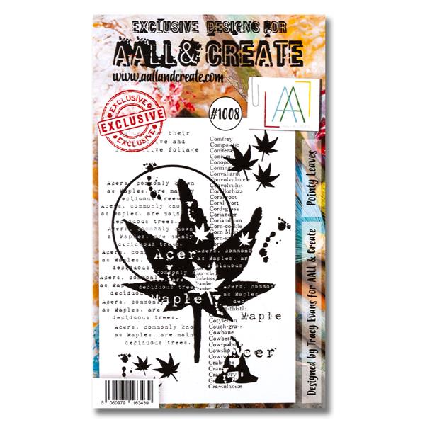 AALL & Create Tracy Evans A6 Stamp Set - Pointy Leaves - 2 Stamps - 755448