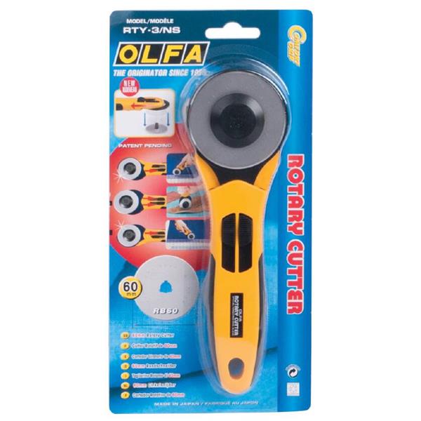 Olfa 60mm Yellow Rotary Cutter - 755528