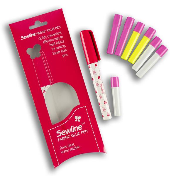 Sewline Water Soluble Fabric Glue Pen  Water soluble fabric, Glue pen,  Fabric glue
