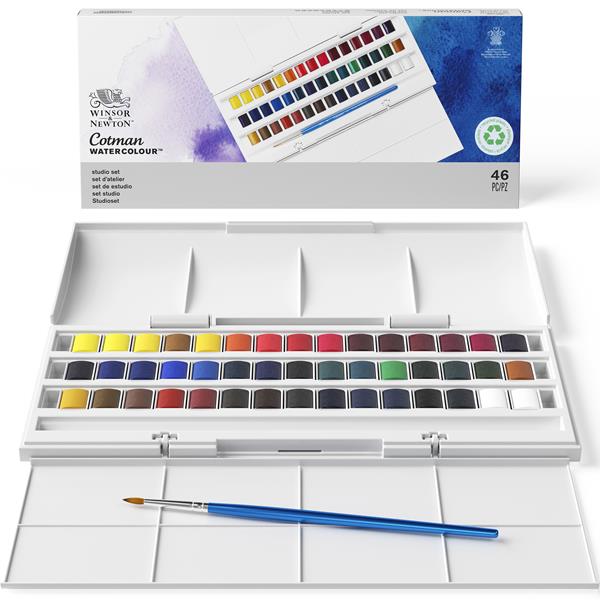 Winsor & Newton Cotman Watercolour 45 Half Pan Studio Set - 756160