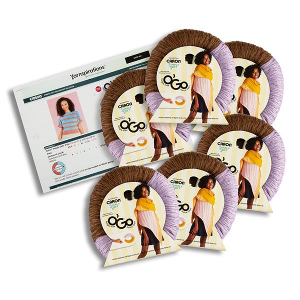 Caron O'Go Simply Soft Yarn Pack - Includes: 6 x 140g Aran Weight - 758032
