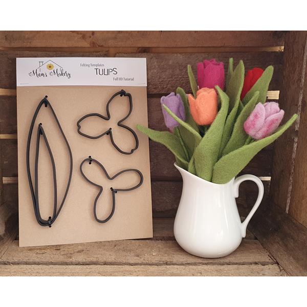 Mum's Makery Tulip Template Set, 4 Piece Set for Making Needle Fe - 759545