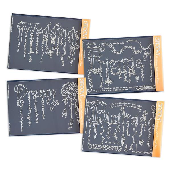 Groovi Linda Williams’ Dangles Collection - 4 x A5 Parchment Embo - 762060