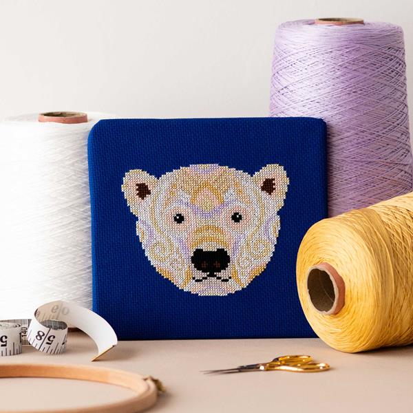 Meloca Designs Mandala Polar Bear Cross Stitch Kit - 763690