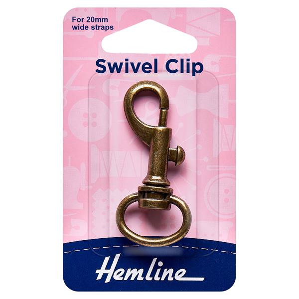 Hemline Bronze 20mm Swivel Clip - 766784