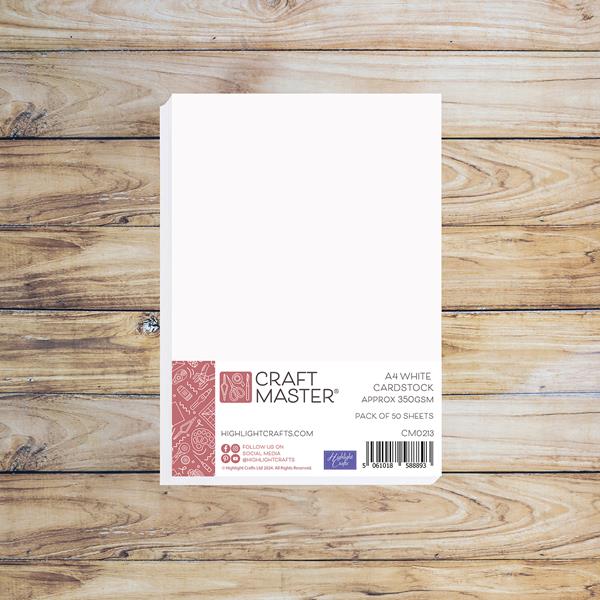 Craft Master A4 White Card Pack - 50 Sheets - 768007