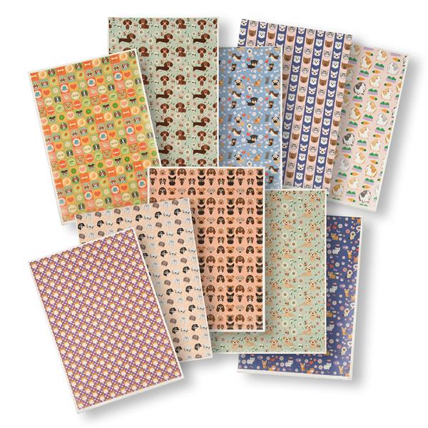 Emlems 10 x A4 Animal Rice Papers - 770029