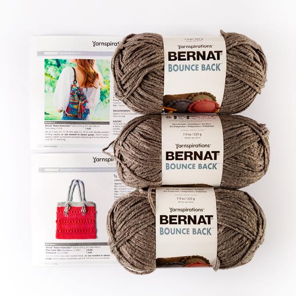 Bernat Bounce Back Grey Squirrel Yarn Pack - Includes: 3 x 225g B - 772125