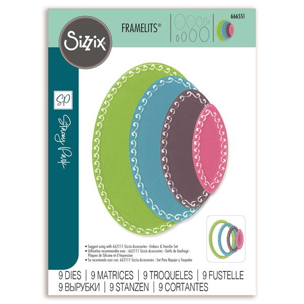Sizzix Framelits Die Set - Fanciful Framelits, Clare Classic Oval - 773082