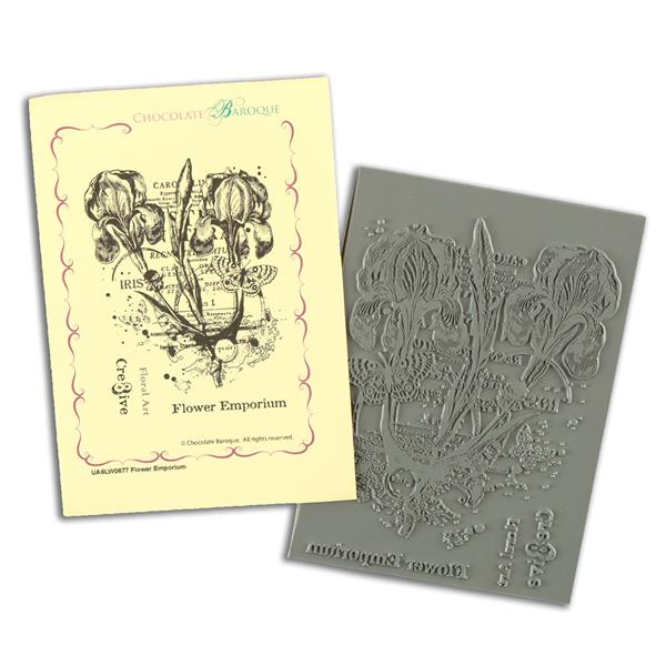 Chocolate Baroque Flower Emporium A6 Mounted Stamp Sheet - 4 Imag - 773153