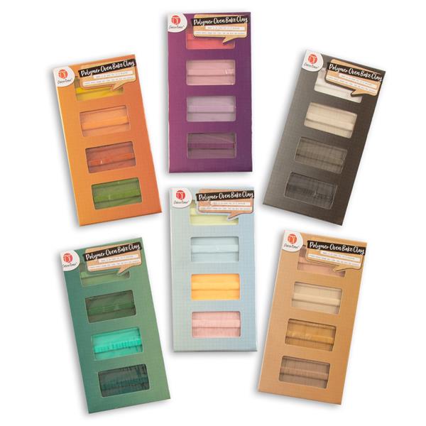 Deco Time 6 x Assorted 4 Pack of Oven Bake Polymer Clay - 775229